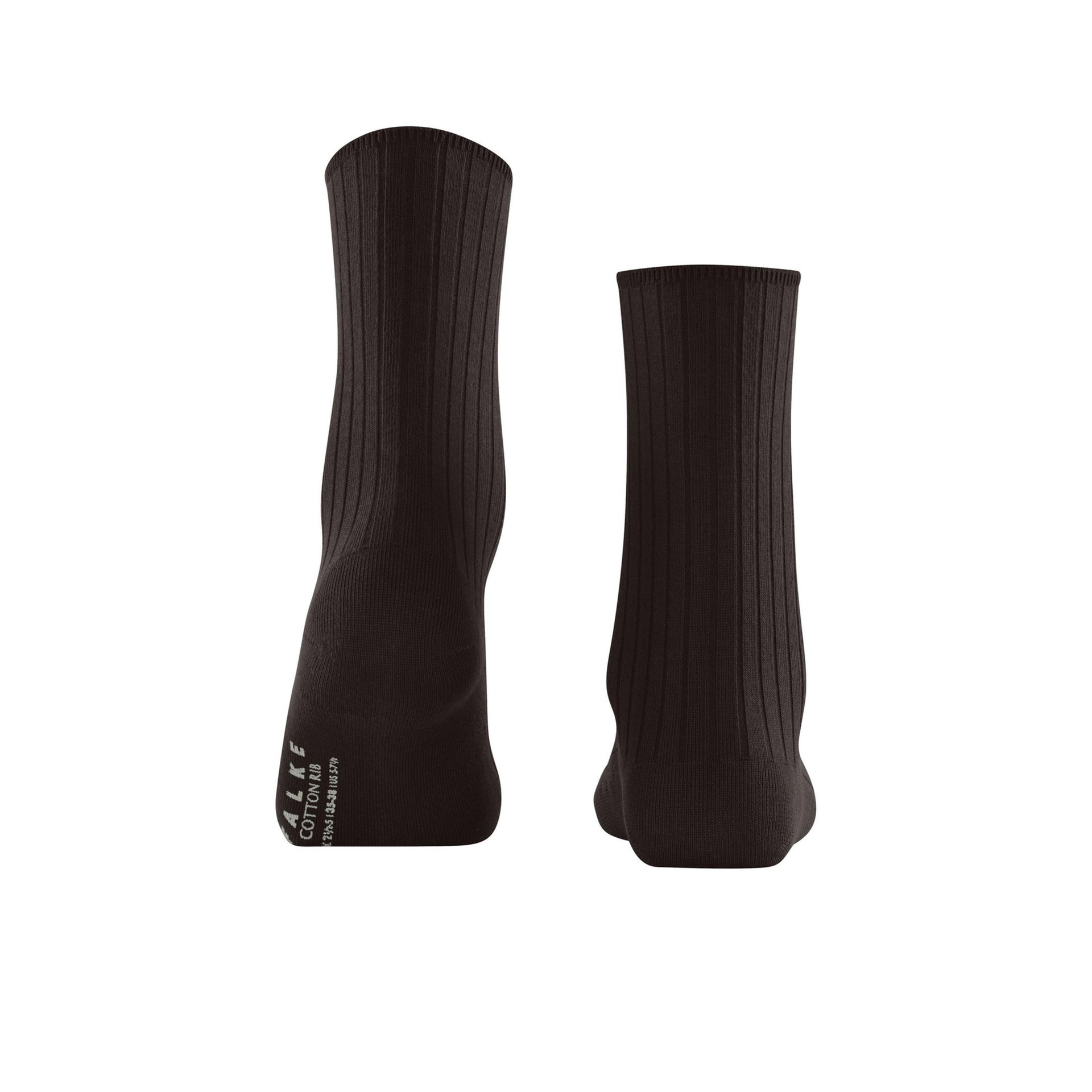Falke Cotton Rib Dark Brown 269035 bruin
