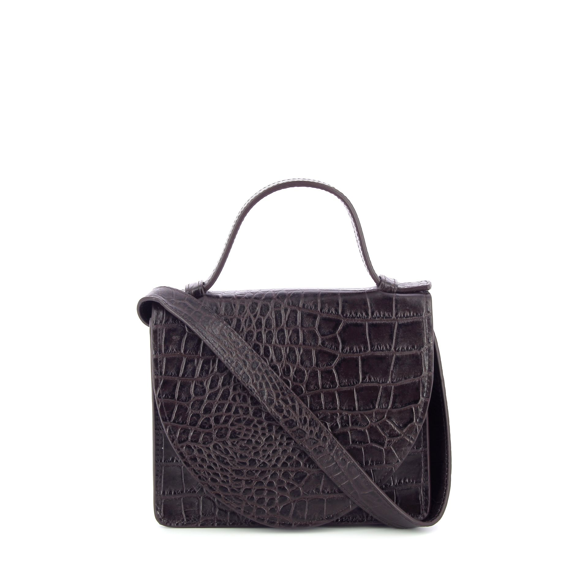 Mieke Dierckx Micro Briefcase Ebony Croco 269328 bruin