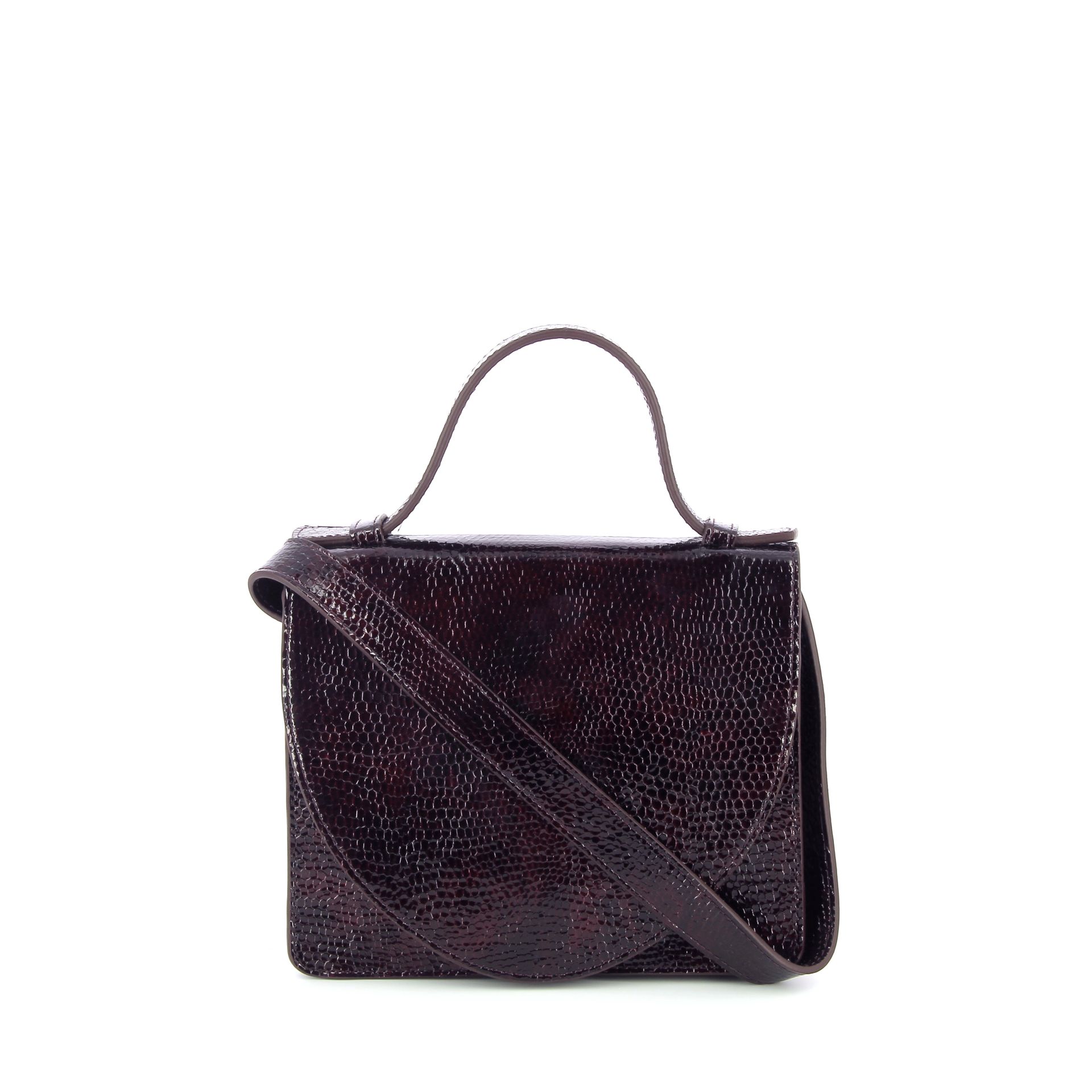 Mieke Dierckx Micro Briefcase Wine Snake 269329 rood