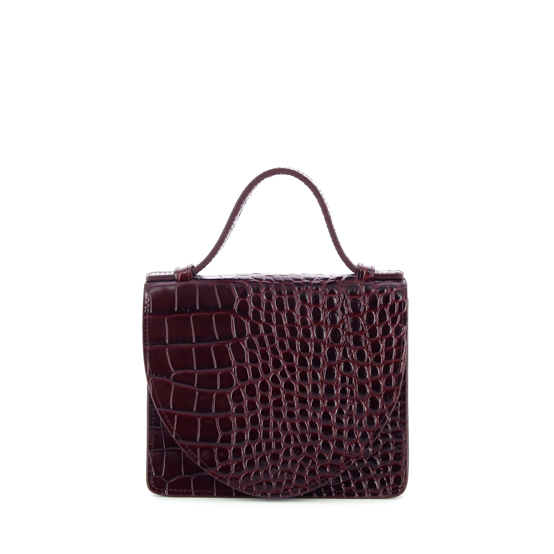 Mieke Dierckx Micro Briefcase Wine Croco 269330 rood