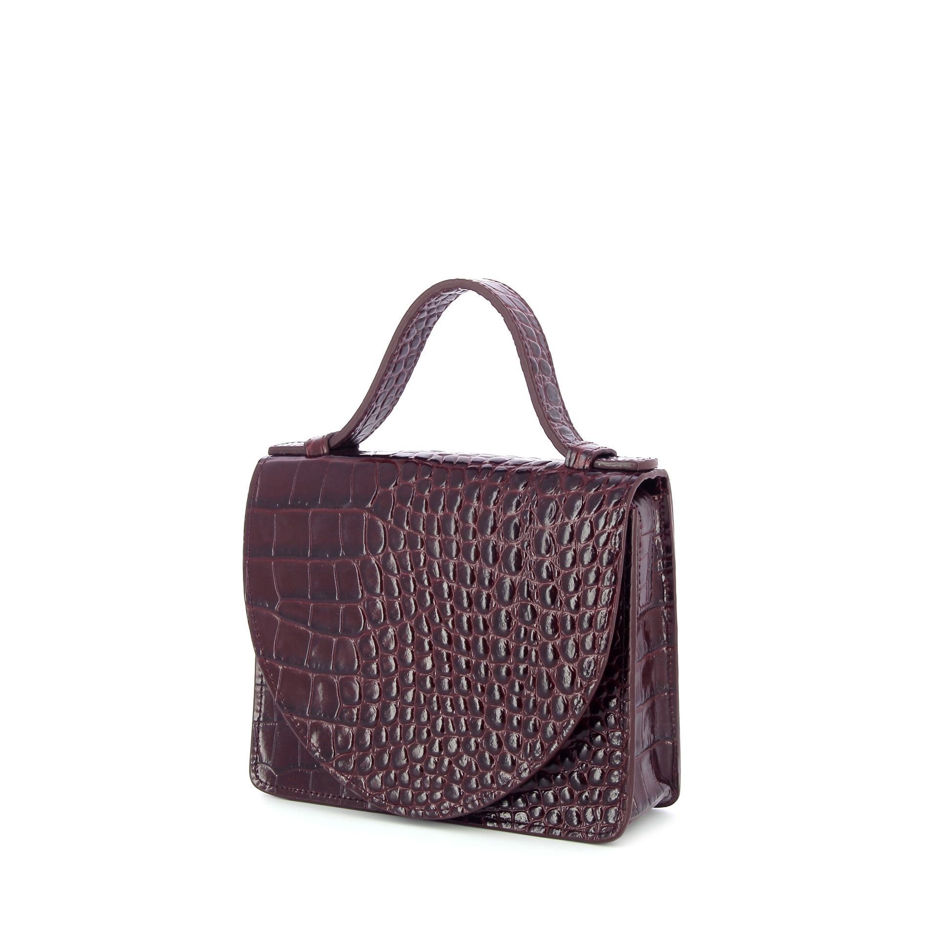 Mieke Dierckx Micro Briefcase Wine Croco 269330 rood