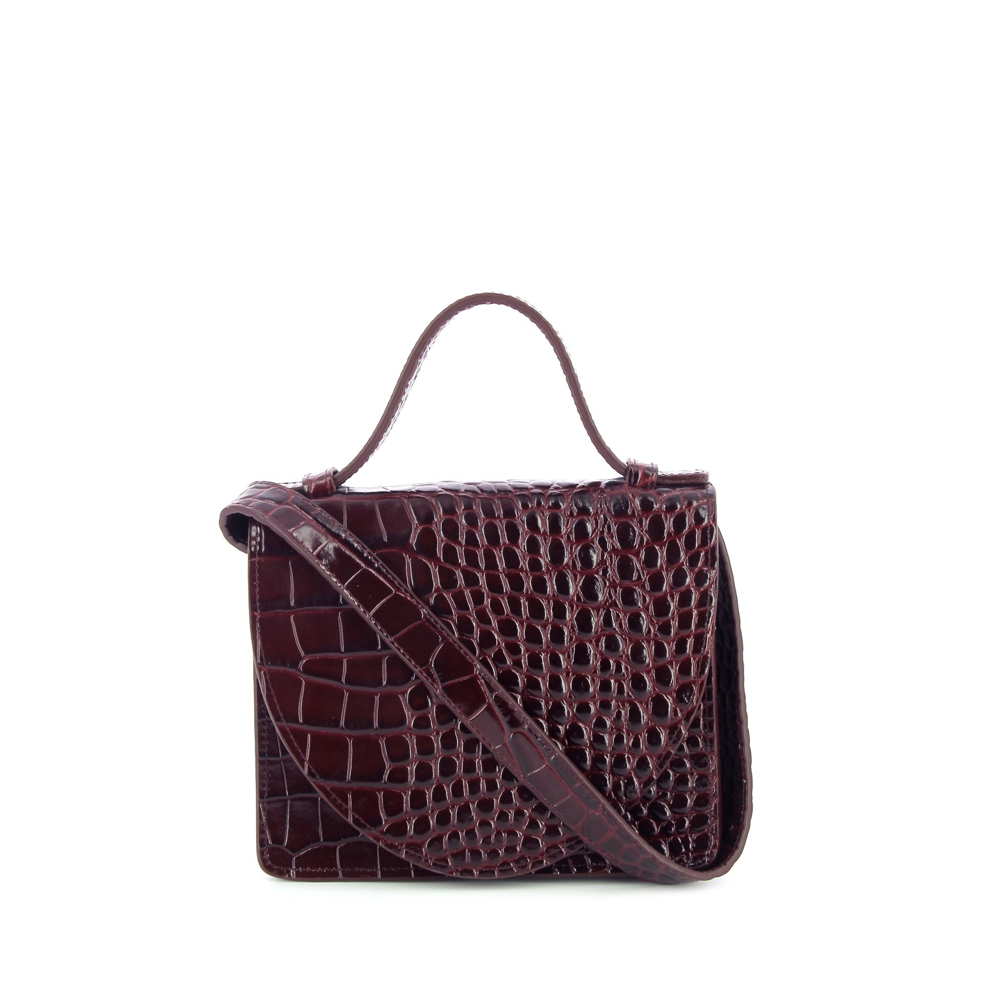 Mieke Dierckx Micro Briefcase Wine Croco 269330 rood