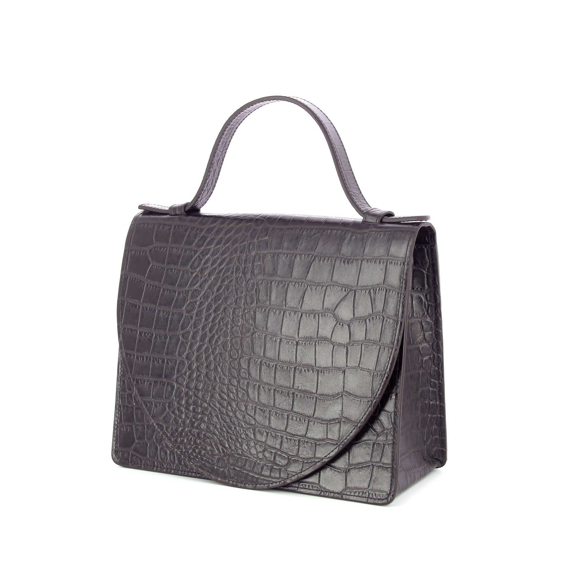 Mieke Dierckx Mini Briefcase Ebony Croco 269335 bruin