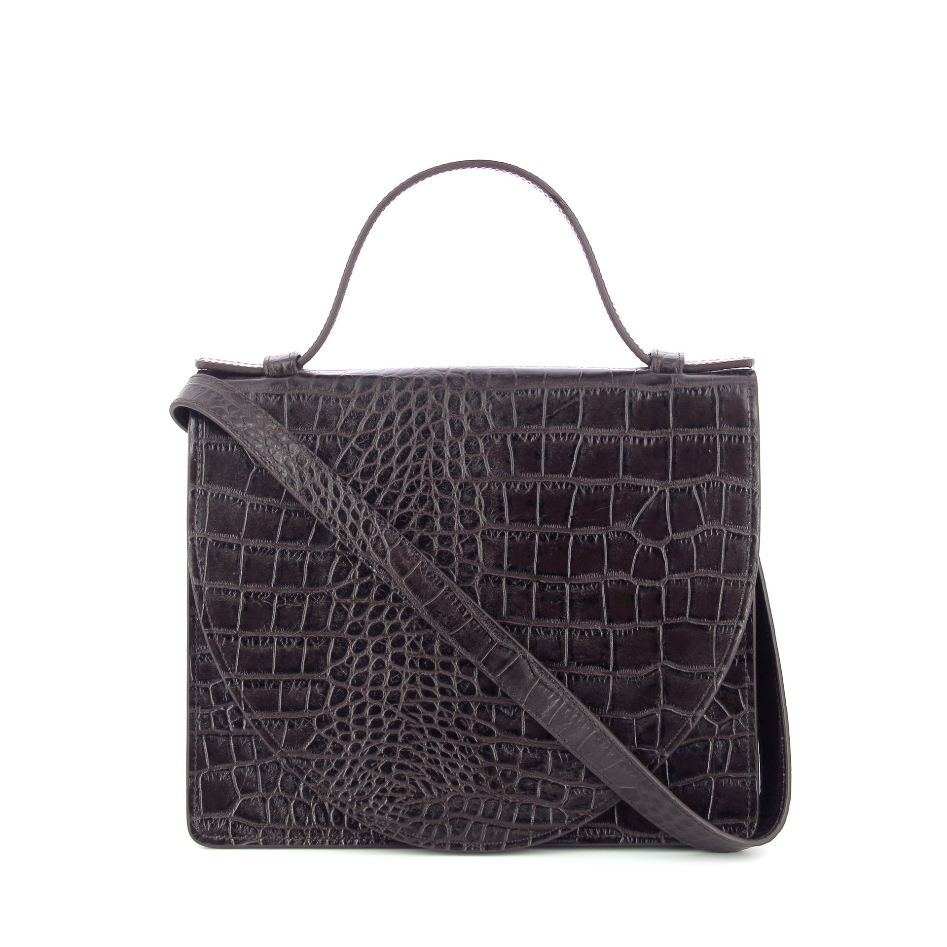 Mieke Dierckx Mini Briefcase Ebony Croco 269335 bruin