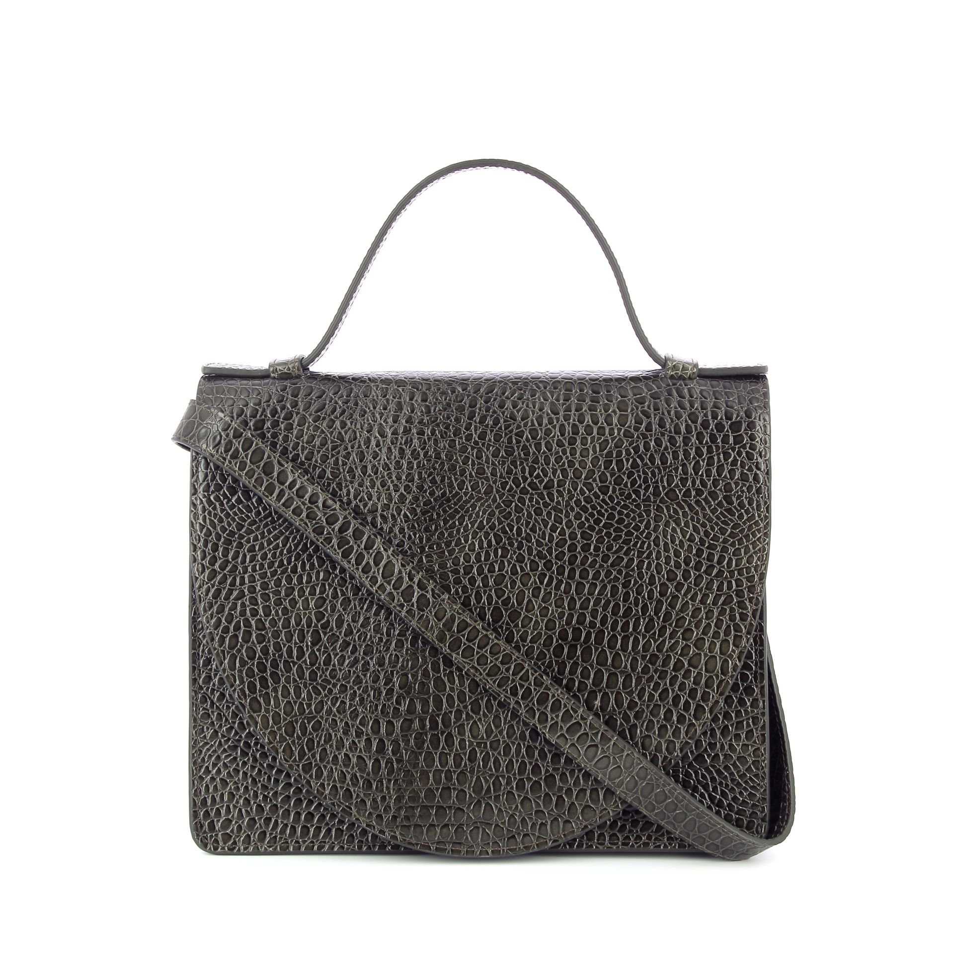 Mieke Dierckx Mini Briefcase Khaki Little Croco 269336 groen