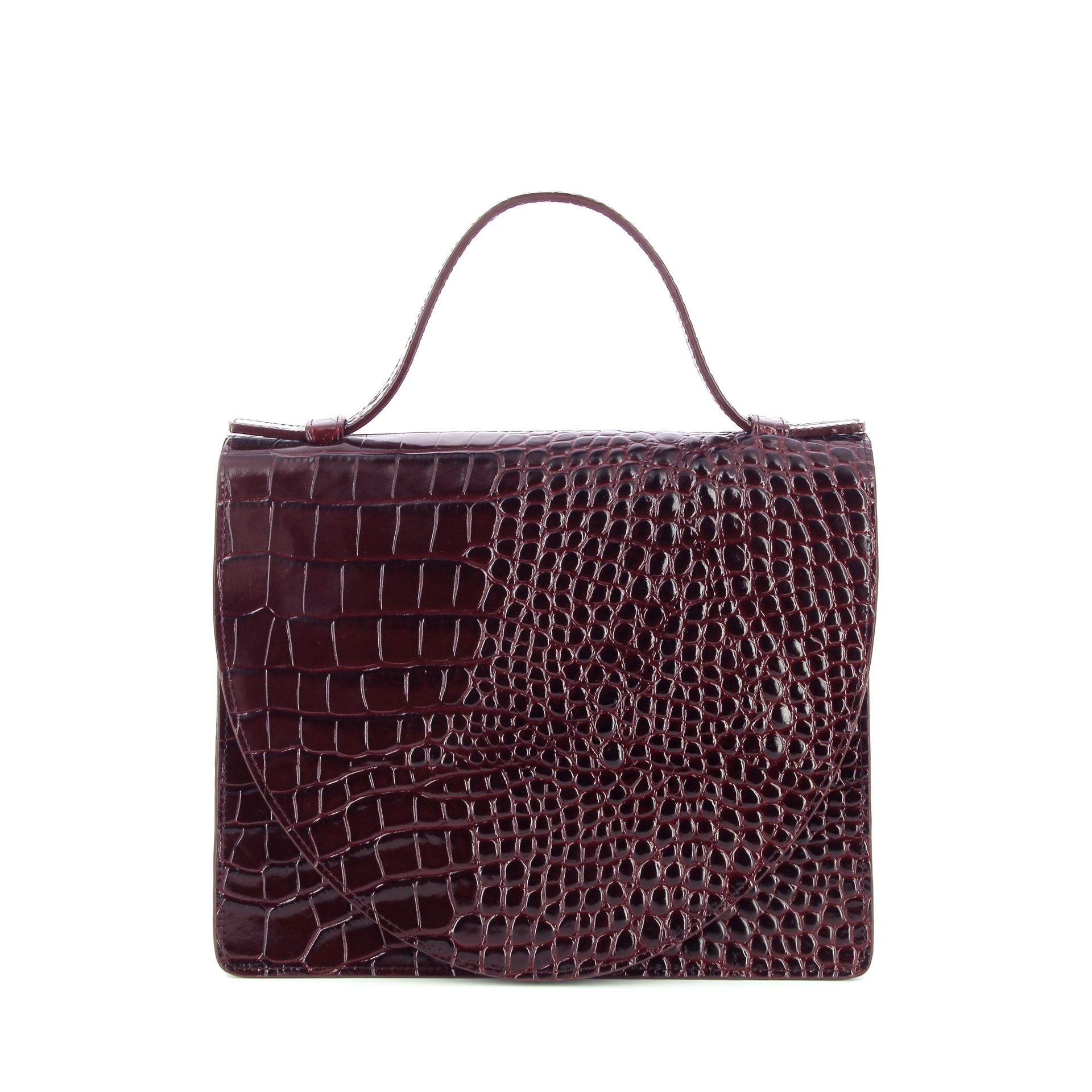 Mieke Dierckx Mini Briefcase Wine Croco 269338 rood
