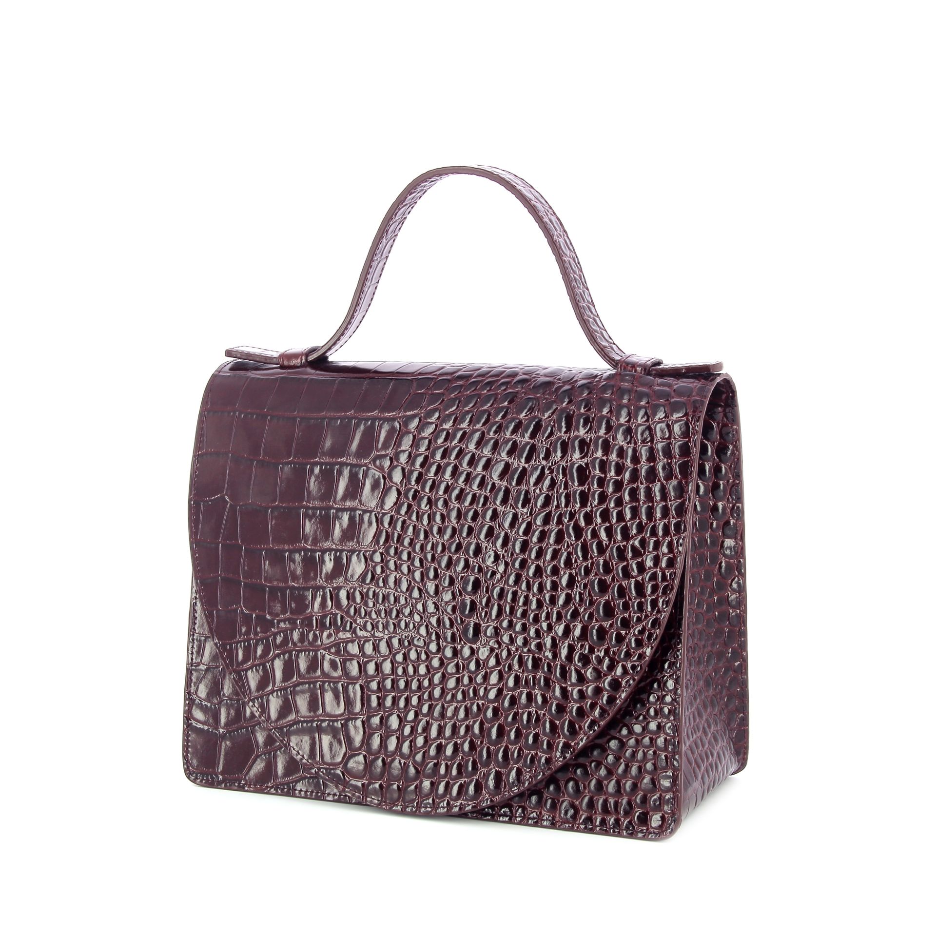 Mieke Dierckx Mini Briefcase Wine Croco 269338 rood