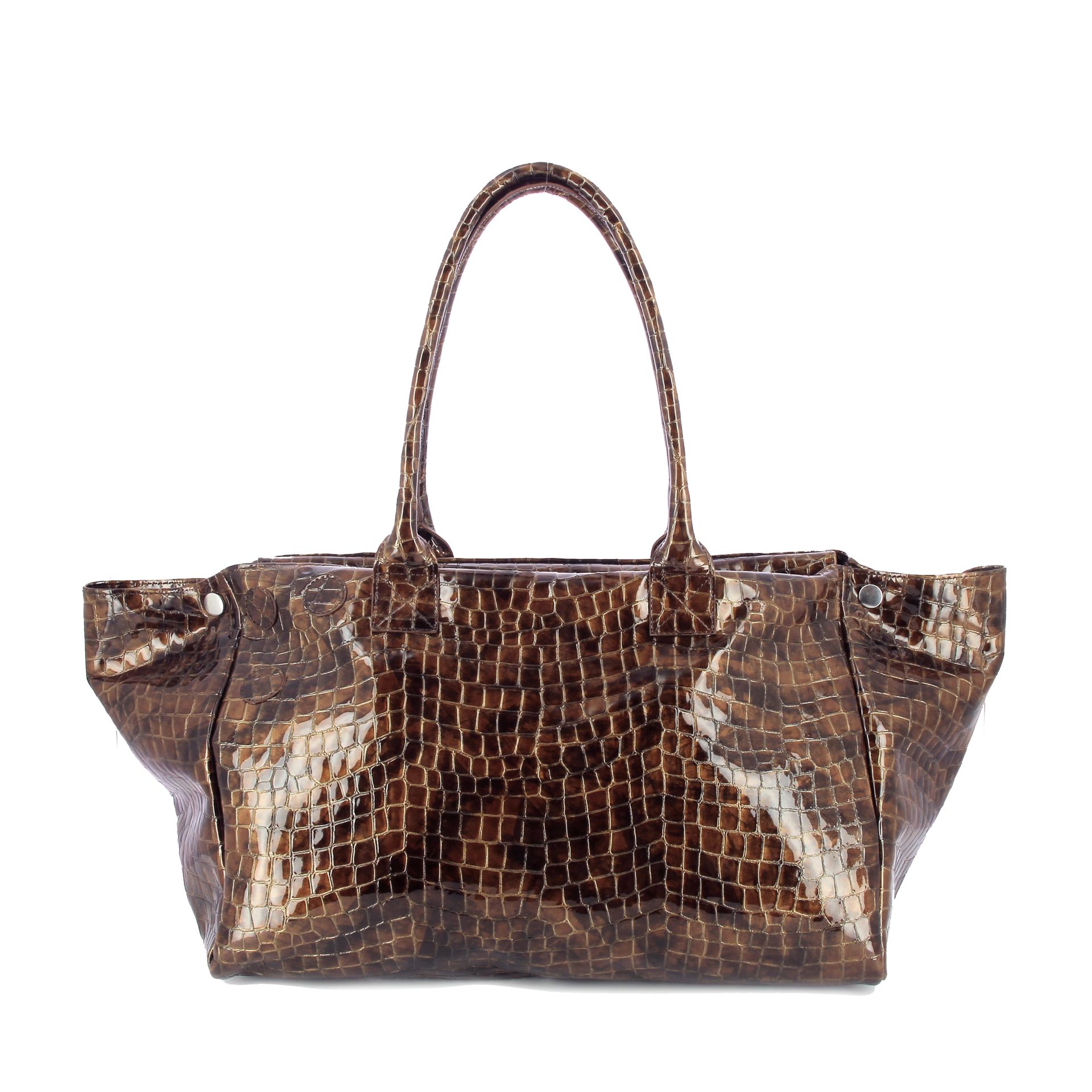 Mieke Dierckx Grocery Bag Chocolate Nacre Croco 269351 bruin