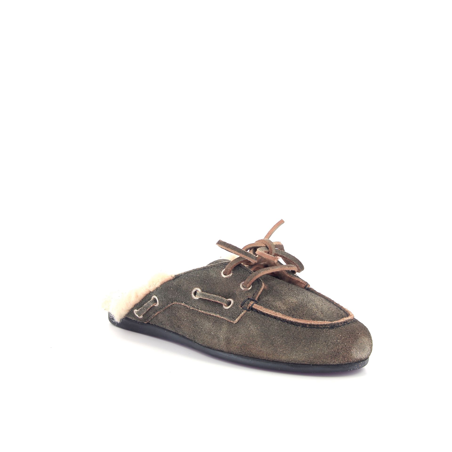 Posa Boat Loafer Mule Fur 269448 taupe