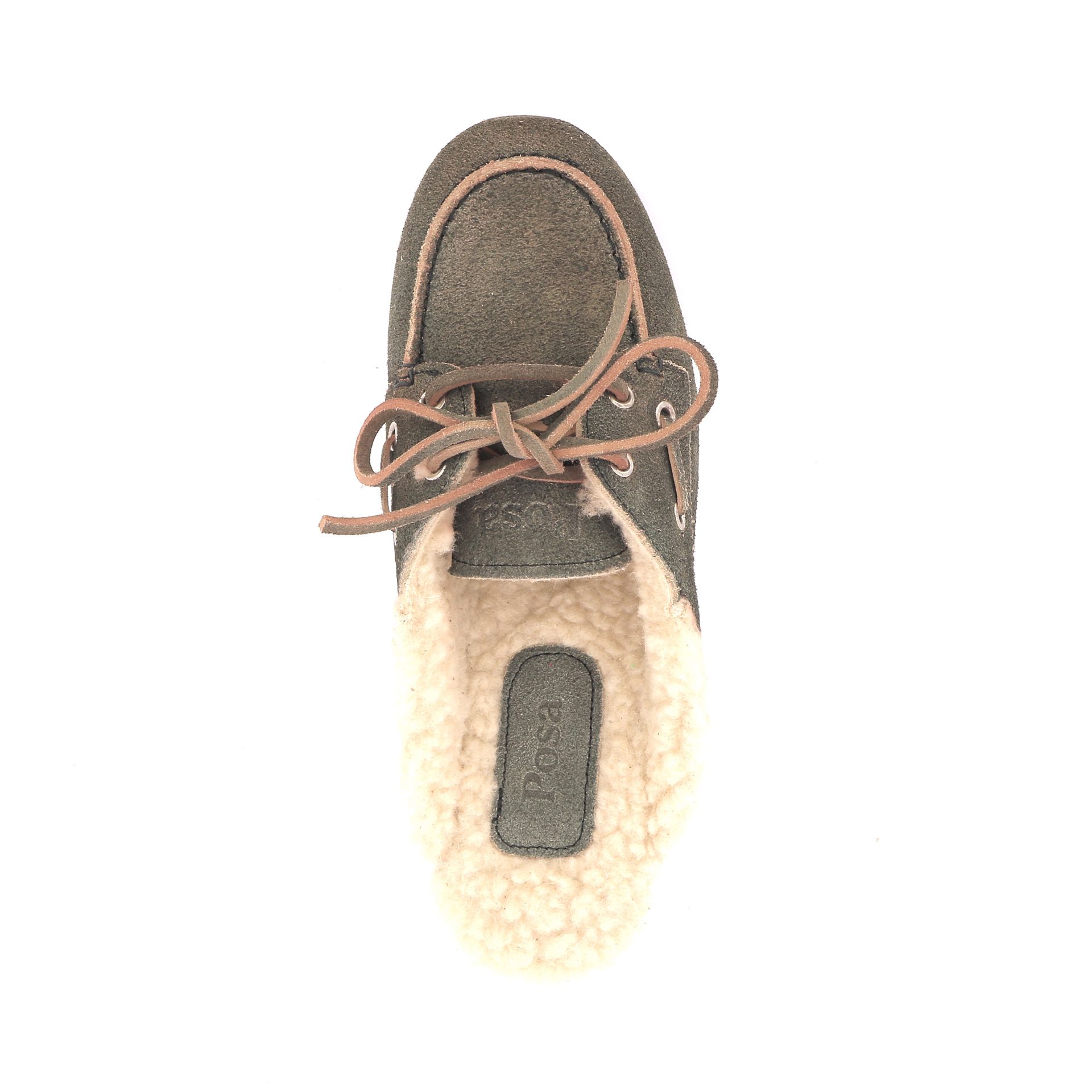 Posa Boat Loafer Mule Fur 269448 taupe