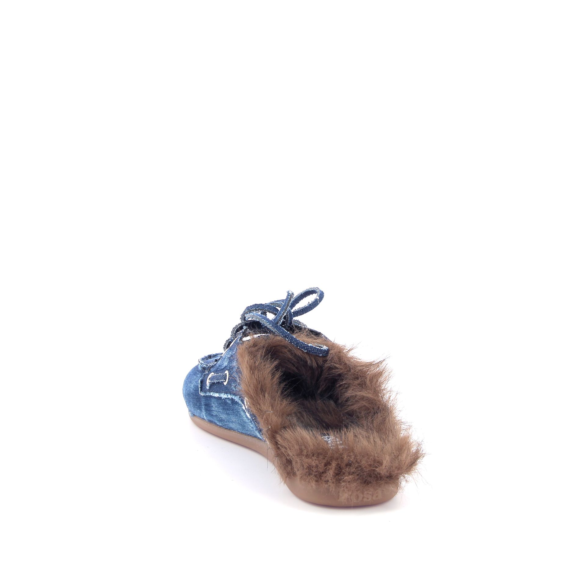 Posa Boat Loafer Mule Hairy Fur 269450 blauw