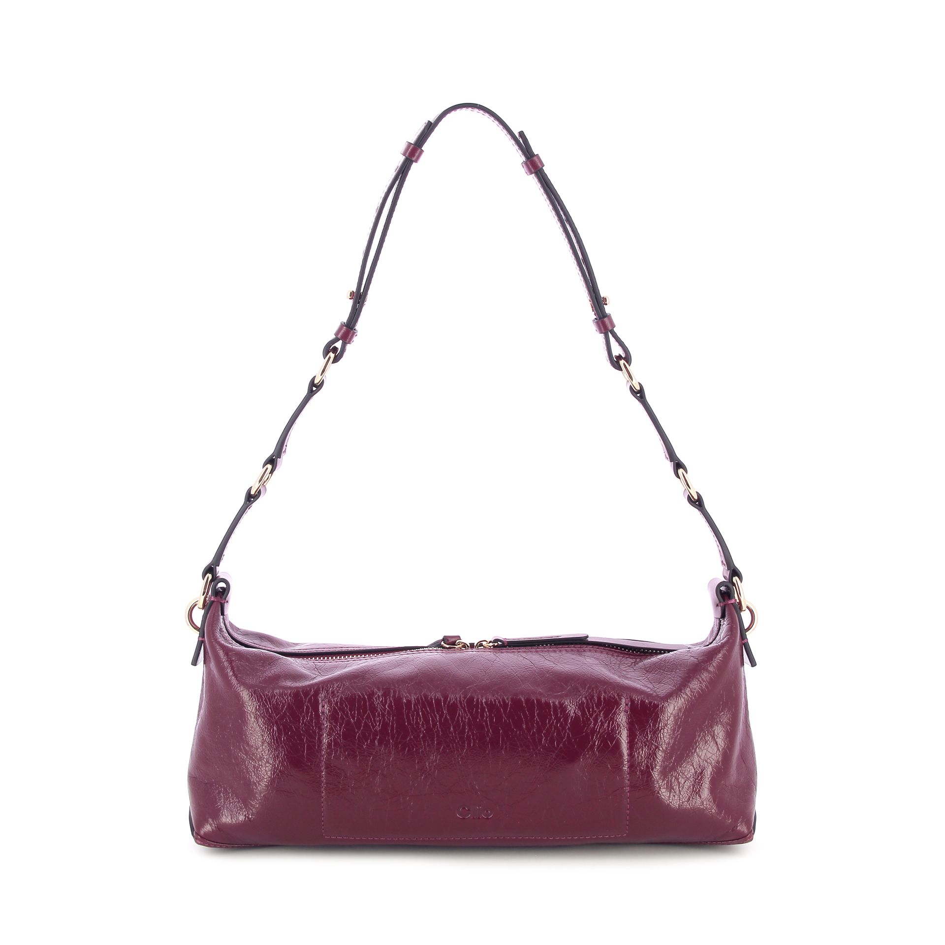 Clio Charly Tube Crinkle Patent Burgundy 269991 rood
