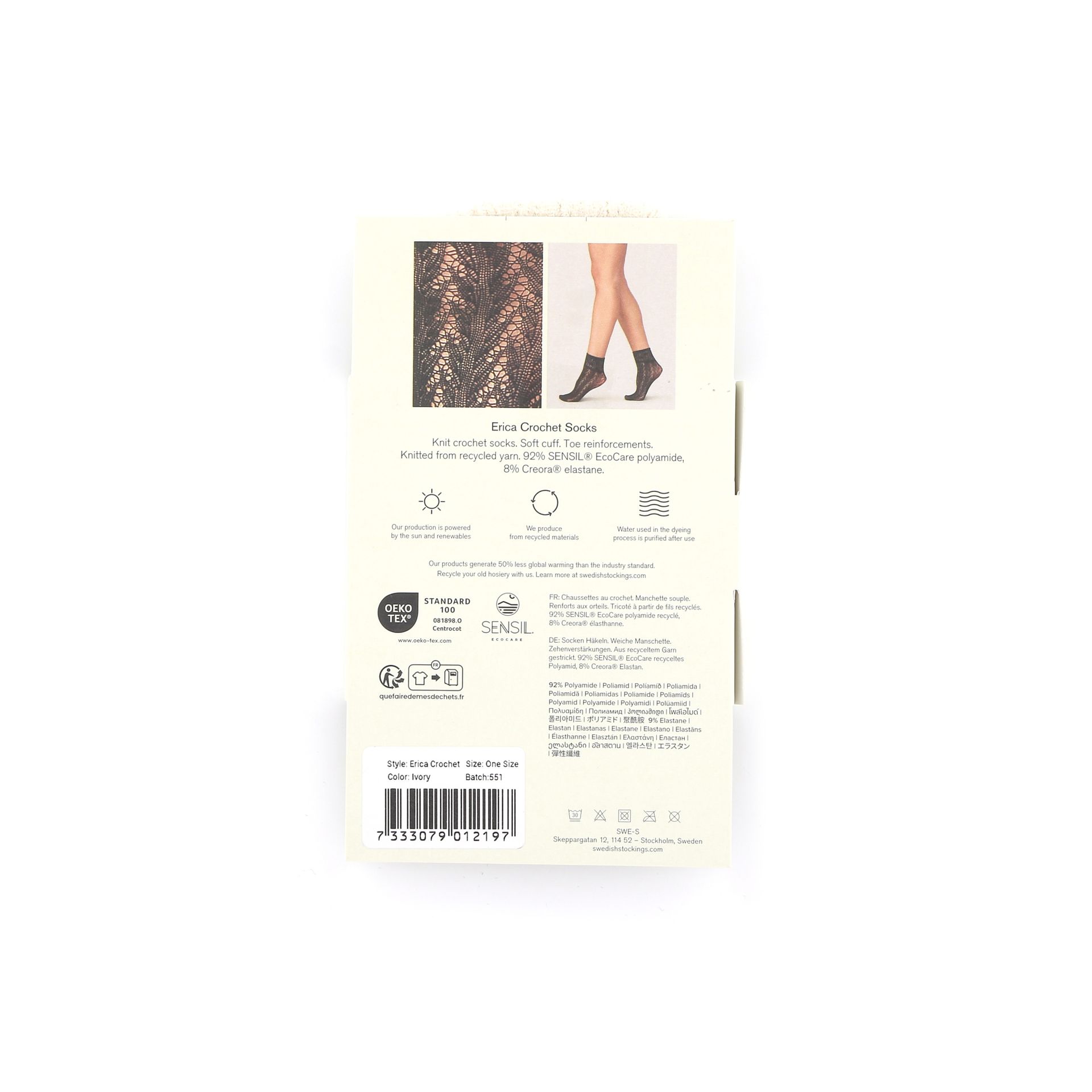 Swedish Stockings Erica Crochet Socks 270020 wit