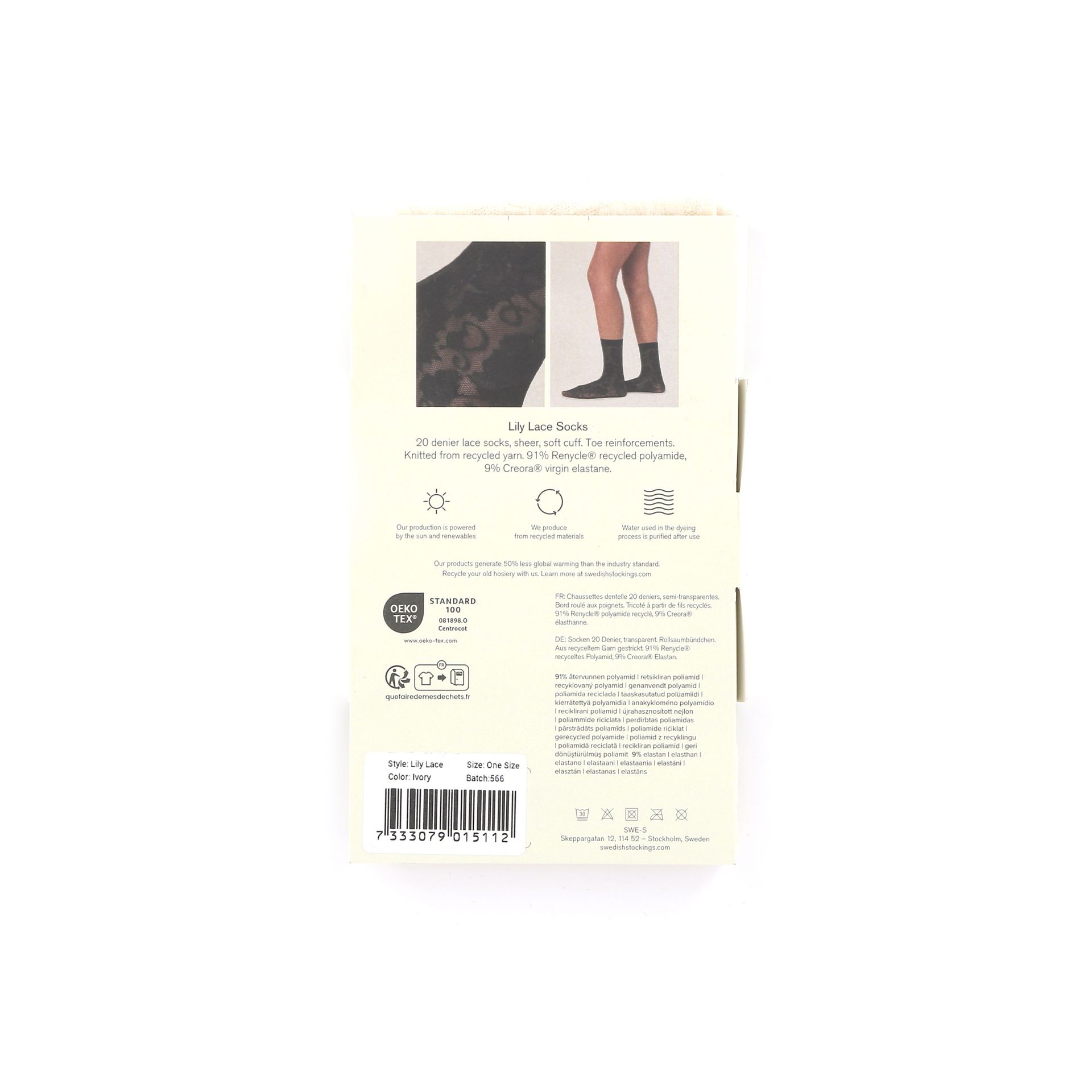Swedish Stockings Lily Lace Socks 270022 wit