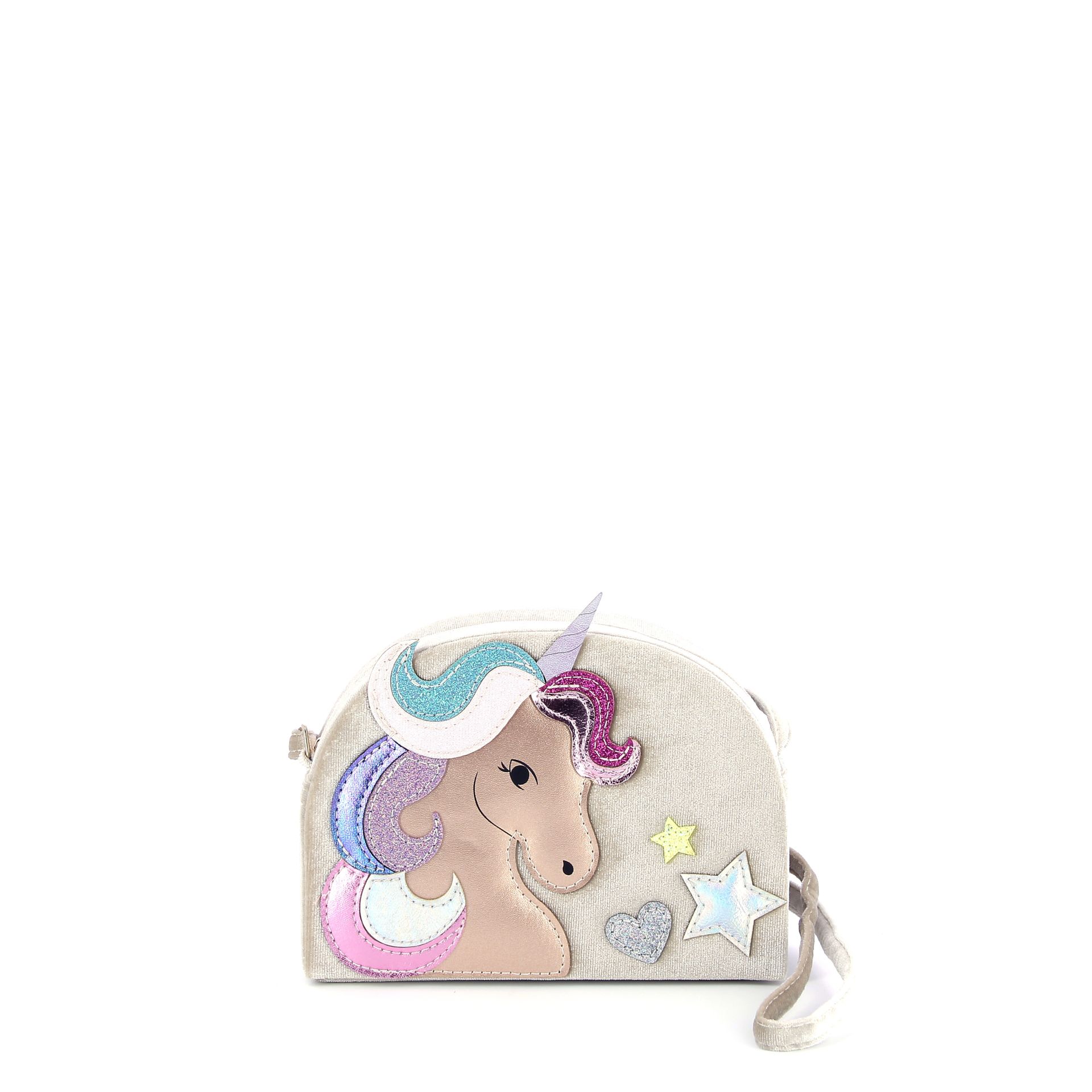 Mimi & Lula Velvet Unicorn Bag 272805 beige
